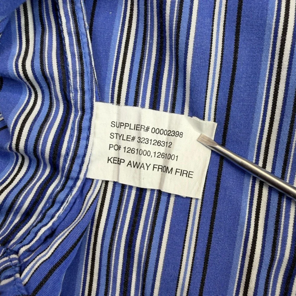 Ralph Lauren Button Down Shirt Kids L 14-16 Blue Striped Casual Long‎ Sleeve